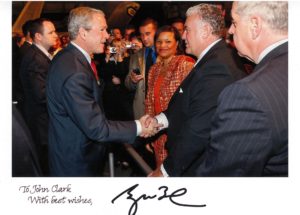 President George W. Bush with John Clark, Sr.