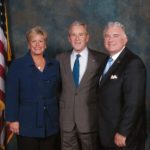 Pam Gentile and John Clark Sr. with President George W. Bush